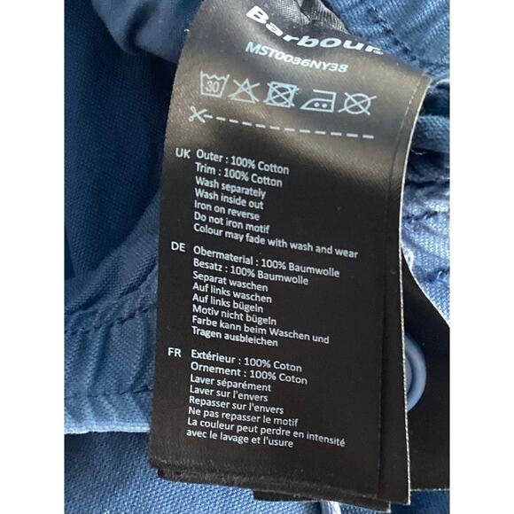 Barbour Men's Relaxed Fit Cotton Oxford Cloth Drawstring Chino Shorts Blue 2XL - Picture 9 of 13